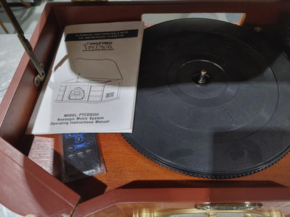 PylePro Vintage PTCDS2UI Nostalgia Music System Brown Untested - Fair