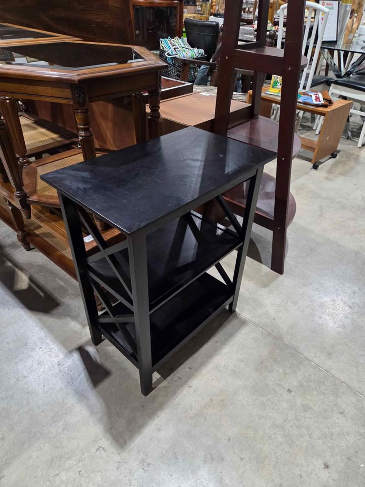 Pier 1 Imports Black 3-Tier Shelf Table