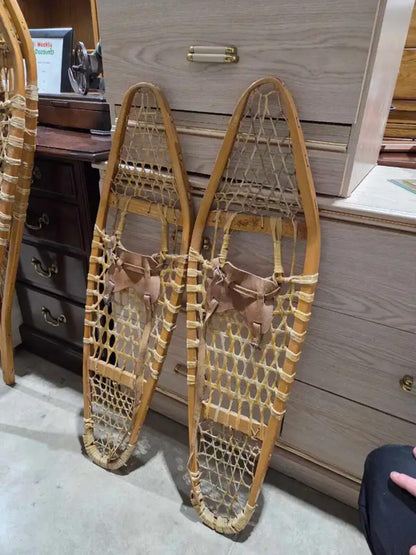 Vintage Handwoven Snowshoes - 38"