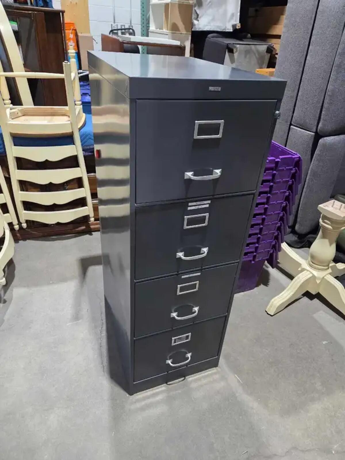 Cole Steel 4-drawer vertical filing cabinet