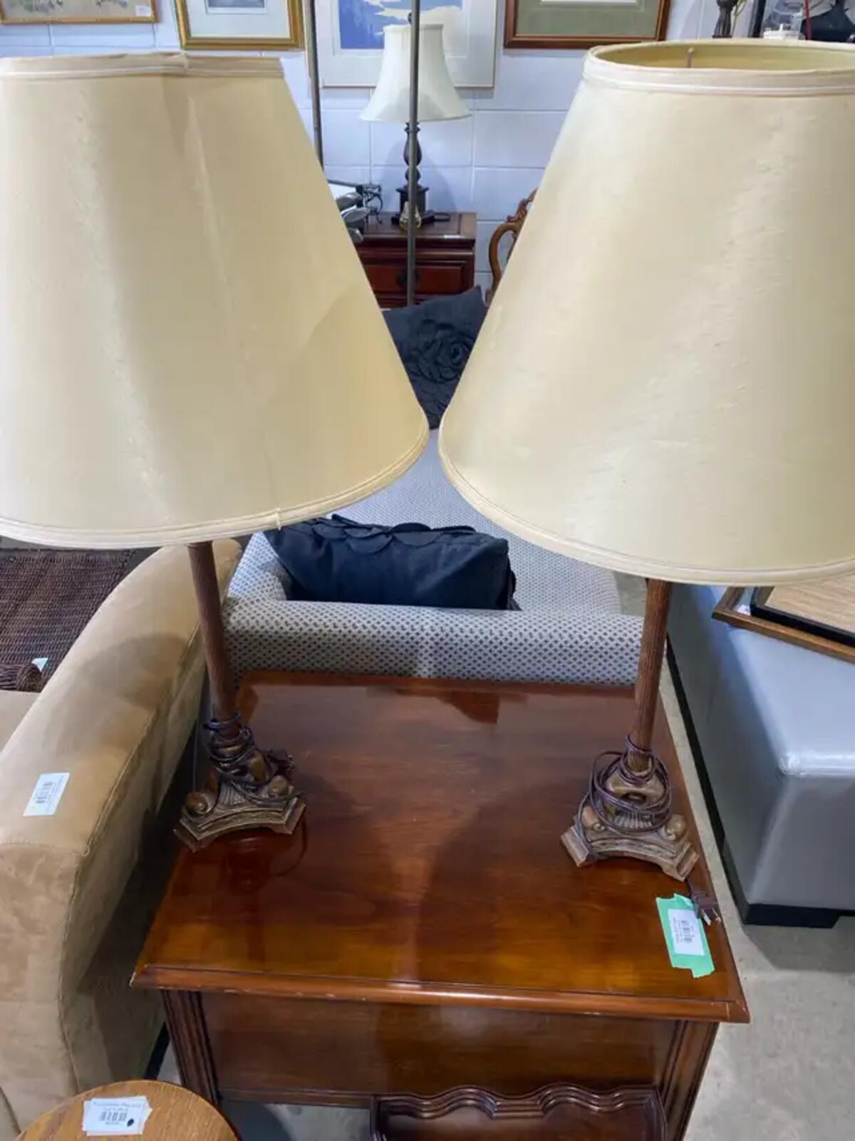 Vintage Table Lamps — set of 2