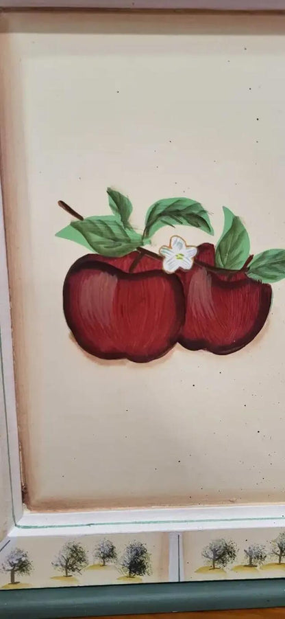 Wooden Apple Design Wall Key Cabinet