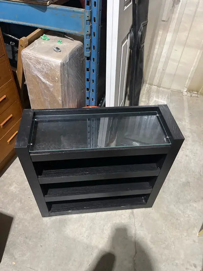 Black Glass Top shelf