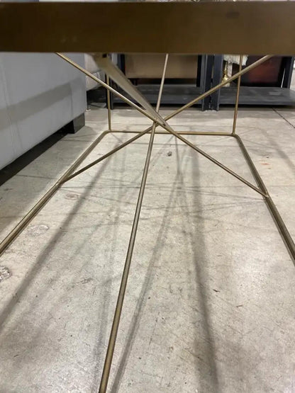 Golden Trim Glass Coffee Table