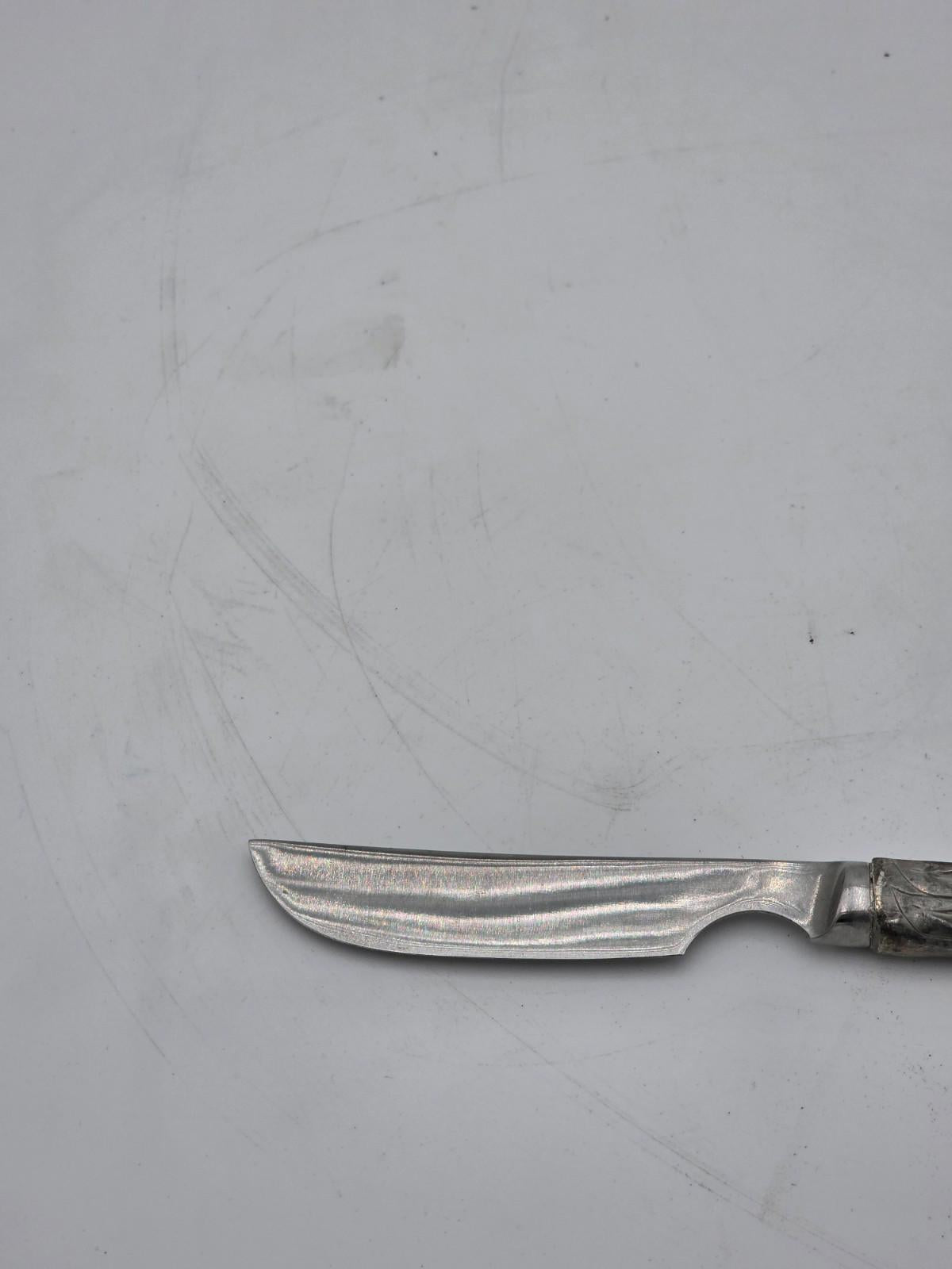 Vintage Pewter Eagle carved on Cheese or Steak Knife (Made in Canada)