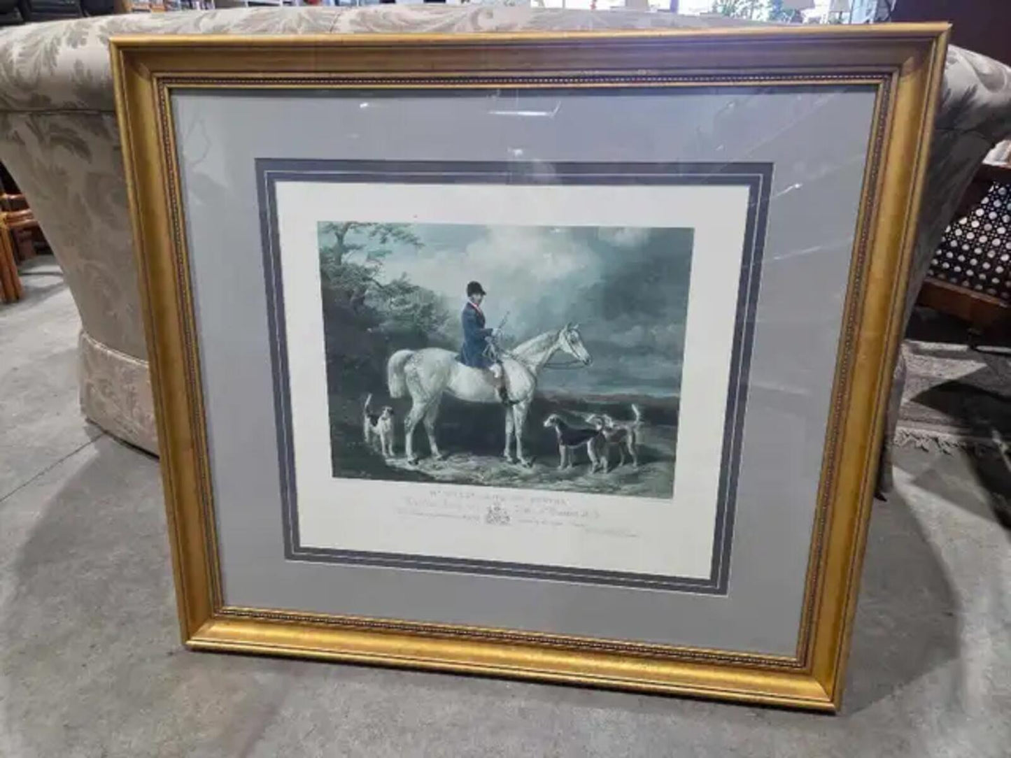 Framed Mr. Willm. Long on Bertha Engraved Painting