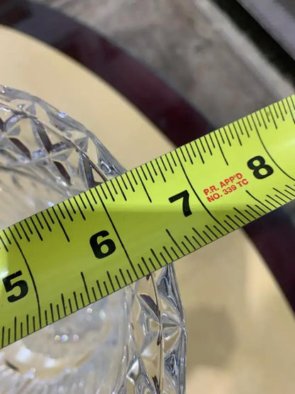 Tall Crystal Vase with Hanging Crystals