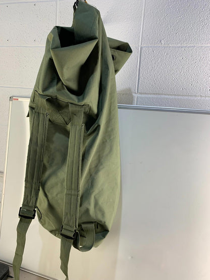 Large Canvas Duffle Bag US Military Issue Backpack w/Straps Handle