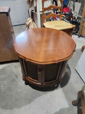 Vintage Wooden Drum Side Table