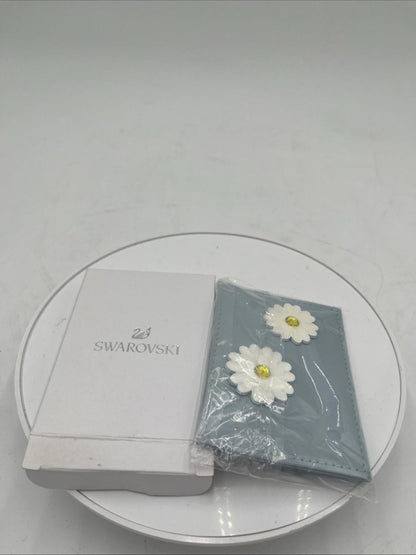 Swarovski Daisy Wallet Card Holder Case Blue Brand New