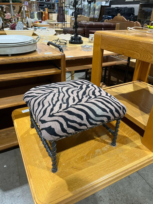 Zebra Print Footstool