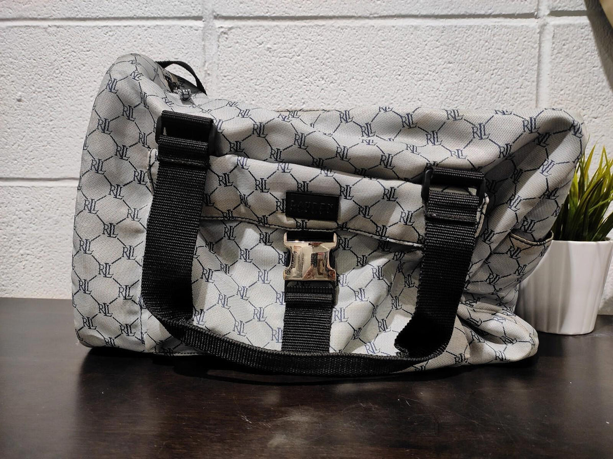 Sac à main gris à carreaux avec boucle LAUREN RALPH LAUREN
