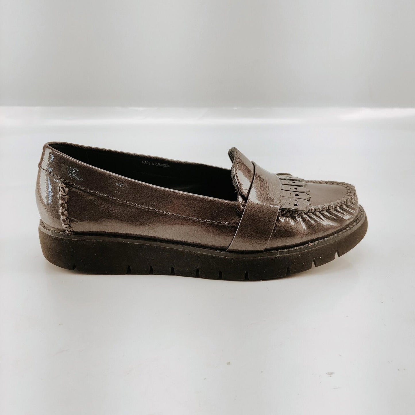Geox Gray Patent Loafers Women's EU 37 (US 6.5)