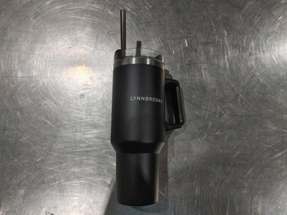 BRAND NEW OPEN BOX LYNNBROOKE Stainless Steel Tumbler DrinkingCup w/Handle Black