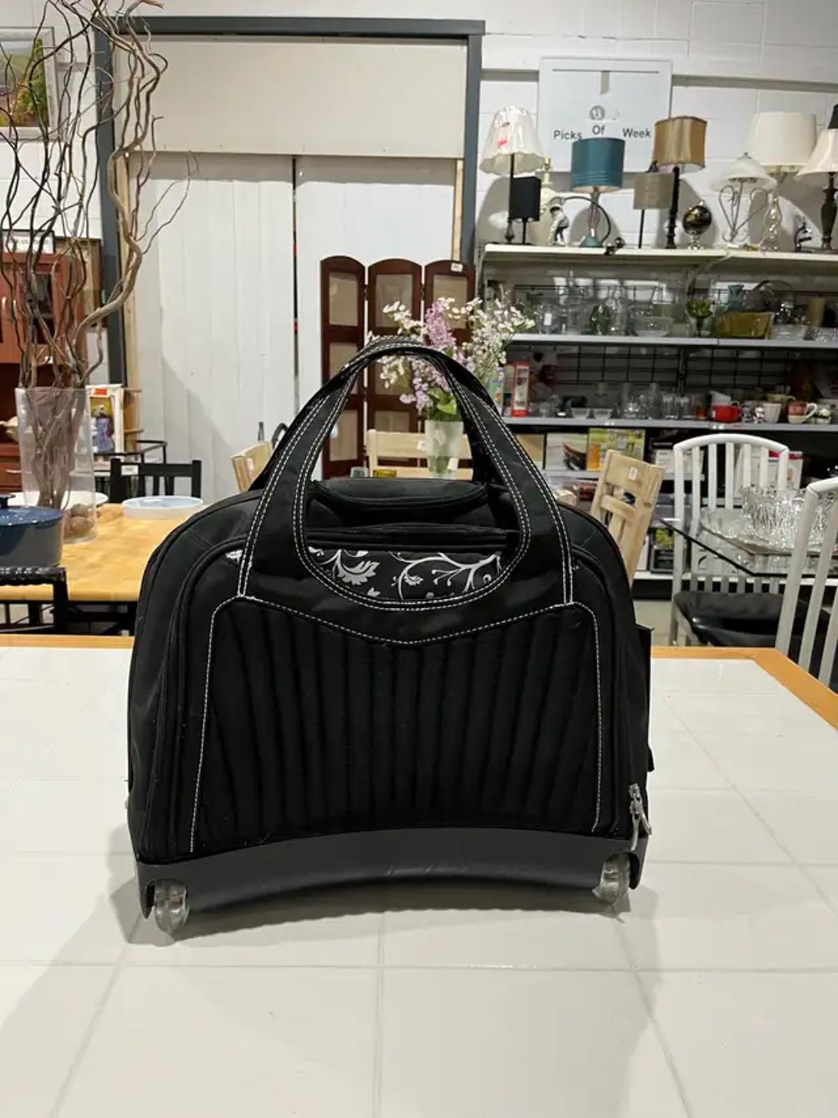 Floral Rolling Laptop Bag