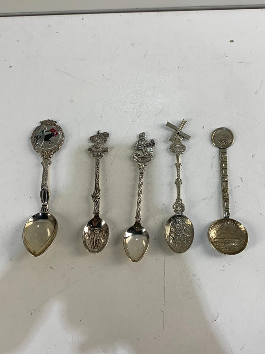 Lot of 5 Collector/souvenir spoons