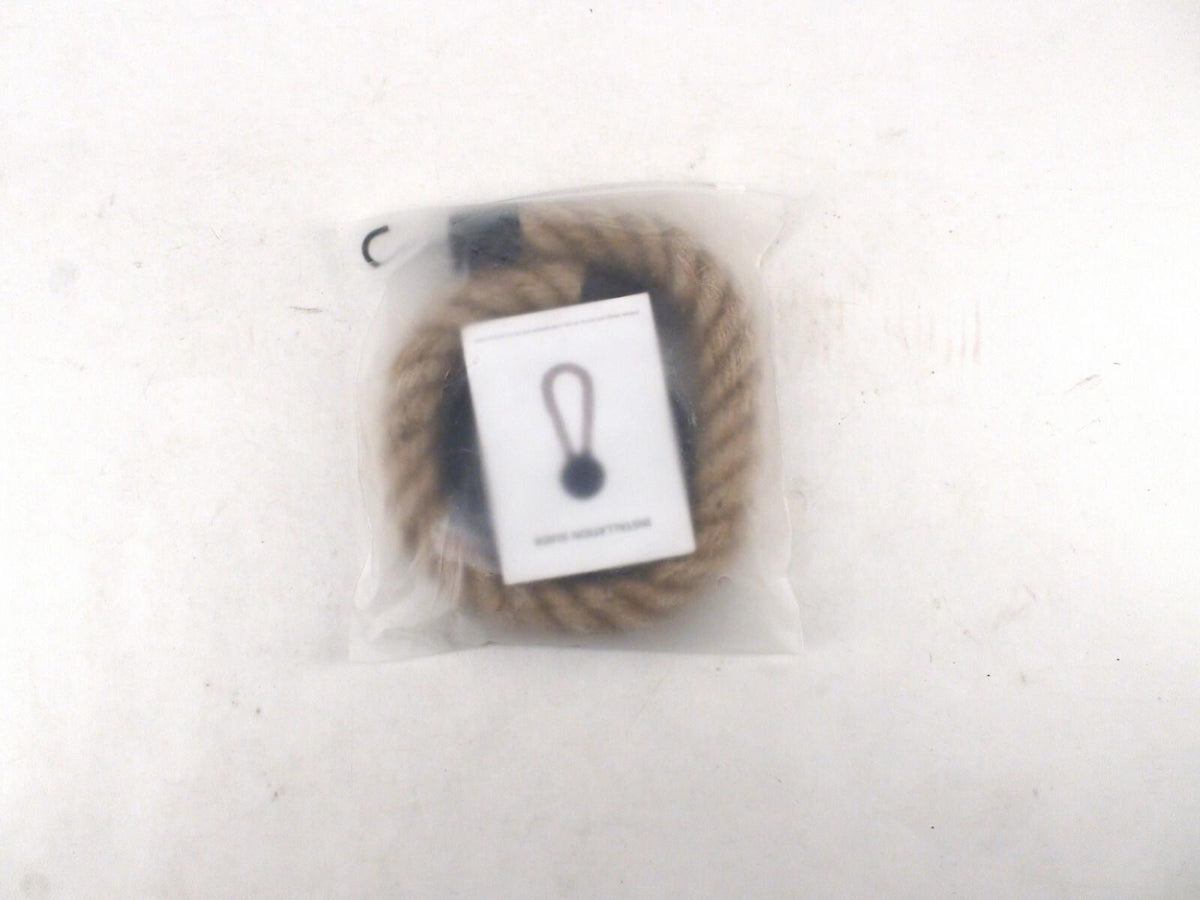 Porte-papier toilette, corde nautique rustique et fer noir - Fixation par perçage, neuf dans sa boîte