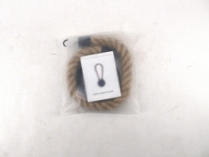Toilet Paper Holder, Rustic Nautical Rope & Black Iron - Drill Mount, New In Box