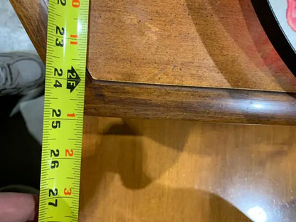 Wood Side Table with draw effect door