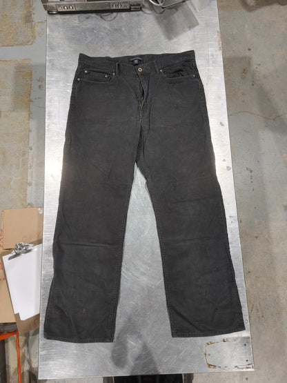 Good Condition Banana Republic Straight Fit Black Corduroy Jeans Size 38x32