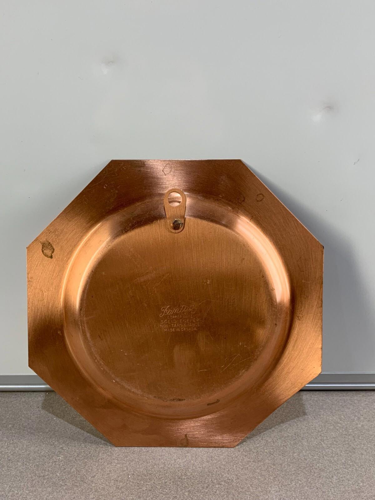 Collectors Canadian Provincial Flower Plate Alberta With Copper Frame