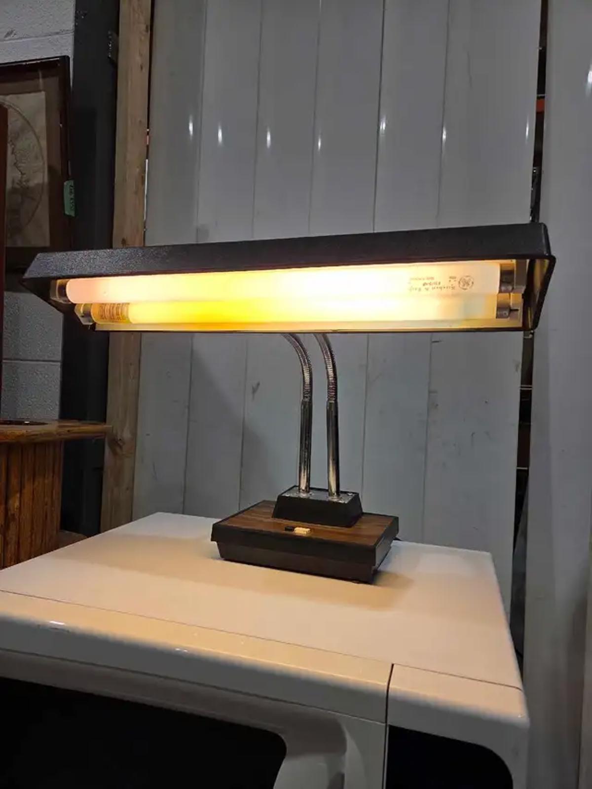 Vintage Double Gooseneck Desk Lamp