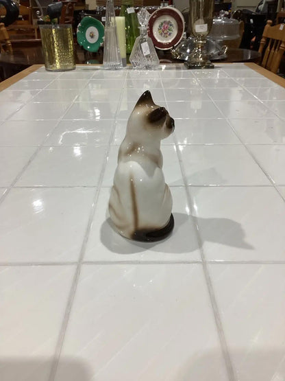 Vintage Downpace LTD Korea Ceramic Siamese Cat Figurine Blue