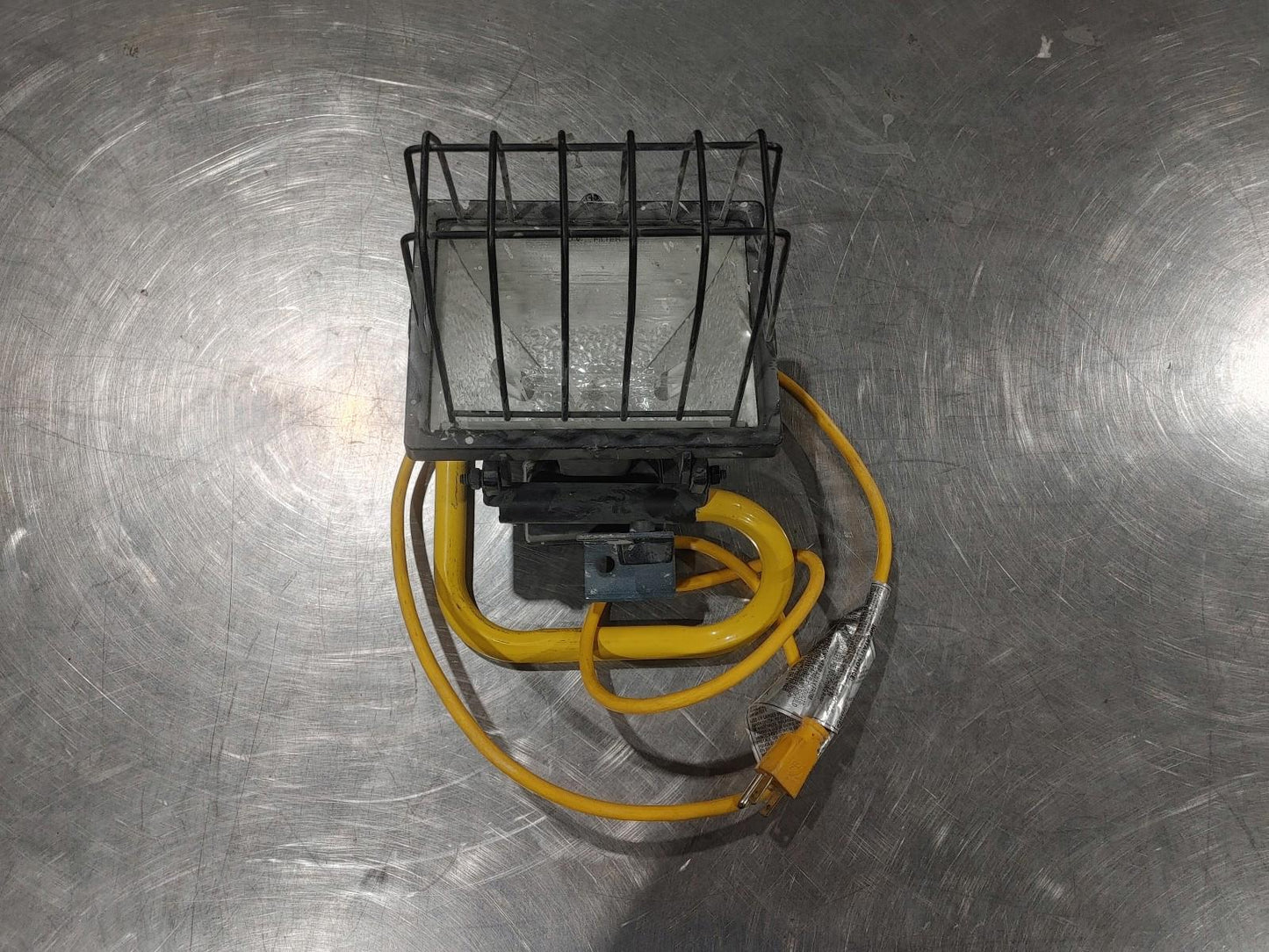 Commercial Electric Halogen Portable Work Flood Light Yellow/Black - Fair