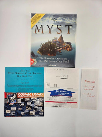 MYST: Surrealistic Adventure 1993 PC Big Box *Box and Inserts Only*