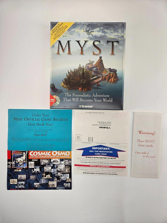 MYST: Surrealistic Adventure 1993 PC Big Box *Box and Inserts Only*