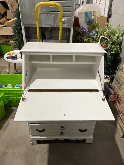 Vintage white Secretary Desk