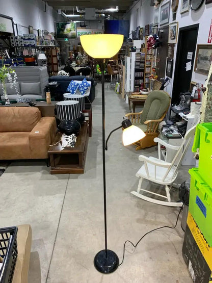 Black Floor Lamp with Reading Light