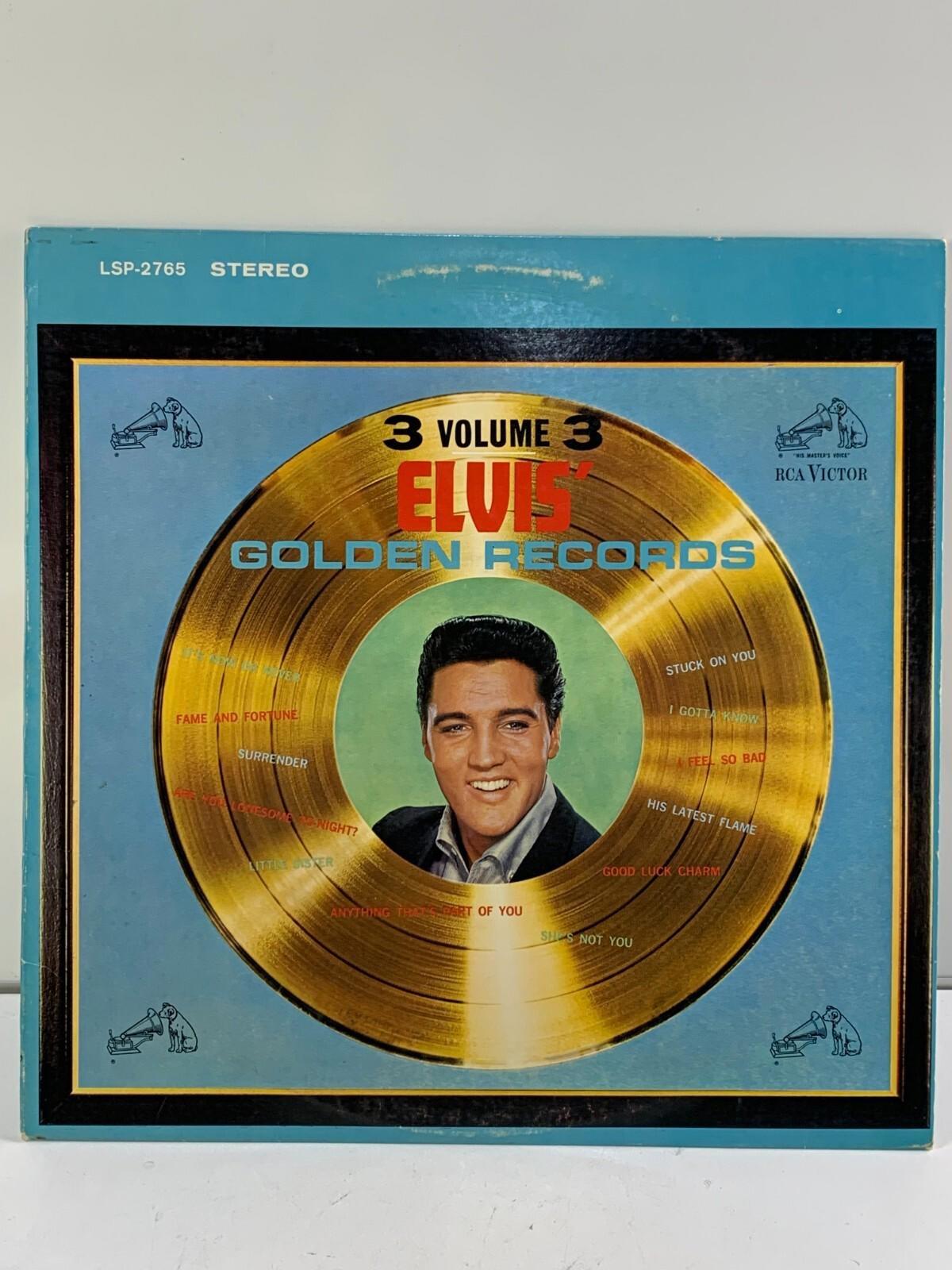 ELVIS GOLDEN RECORDS VOLUME 3 ALBUM VINYLE, ÉDITION BRITANNIQUE ORIGINALE DE 1964