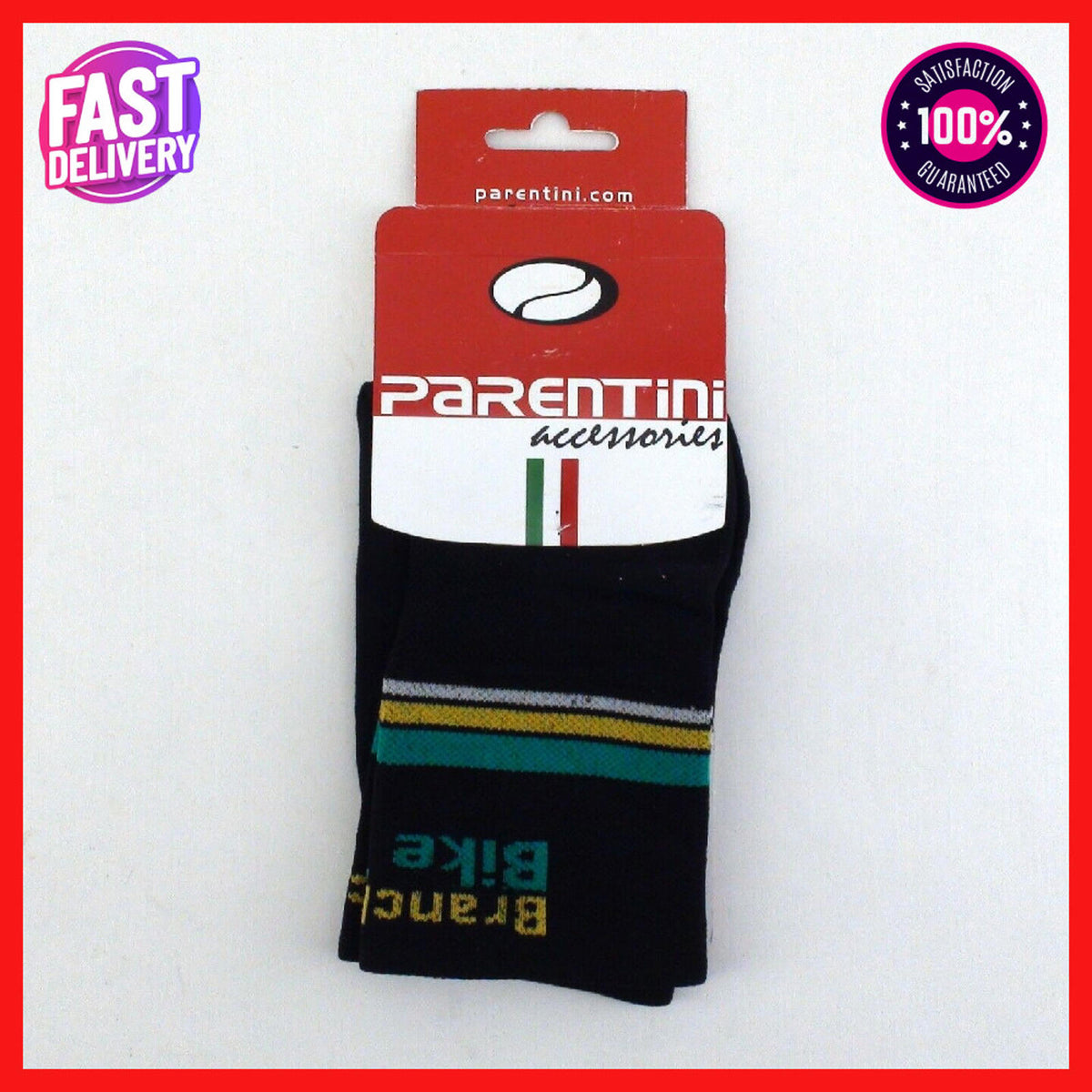 Parentini Socks - Cycling Accessories Black, Blue And Gold - Branch Out Tour