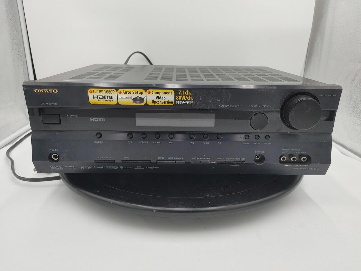 Good Condition Onkyo AV Receiver TX-SR575 HD HDMI 7.1 Channel Black Power Tested