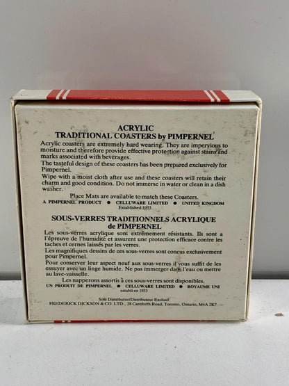 Vintage Pimpernel ACRYLIC Six Coasters