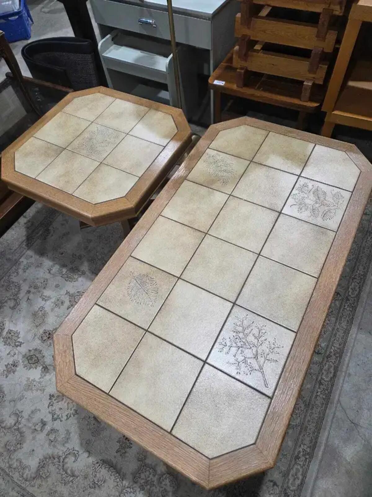 Tile Top Tables Set