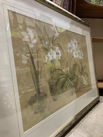 Cheri Blum Framed Orchid Floral Art 41”