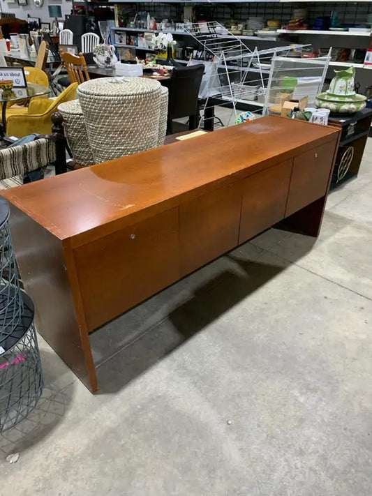 Sold wood file cabinet Side board
