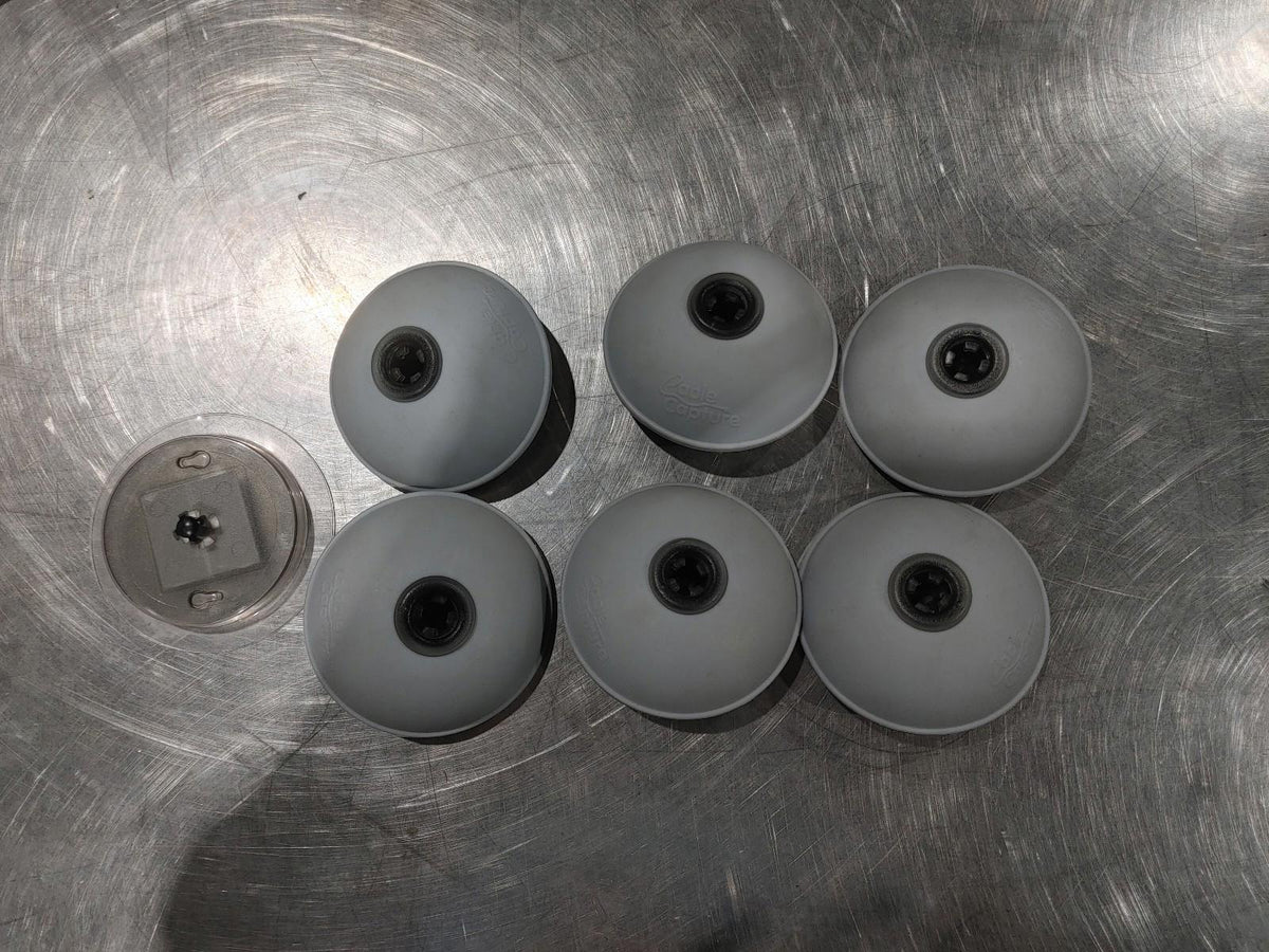 GOOD CONDITION Lot of 6 CableCapture Cable Organizers Holders Grey/Black Tested