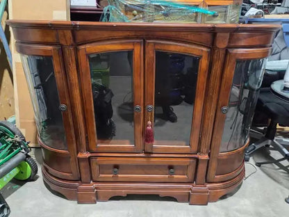 Curved Glass Buffet Display Cabinet