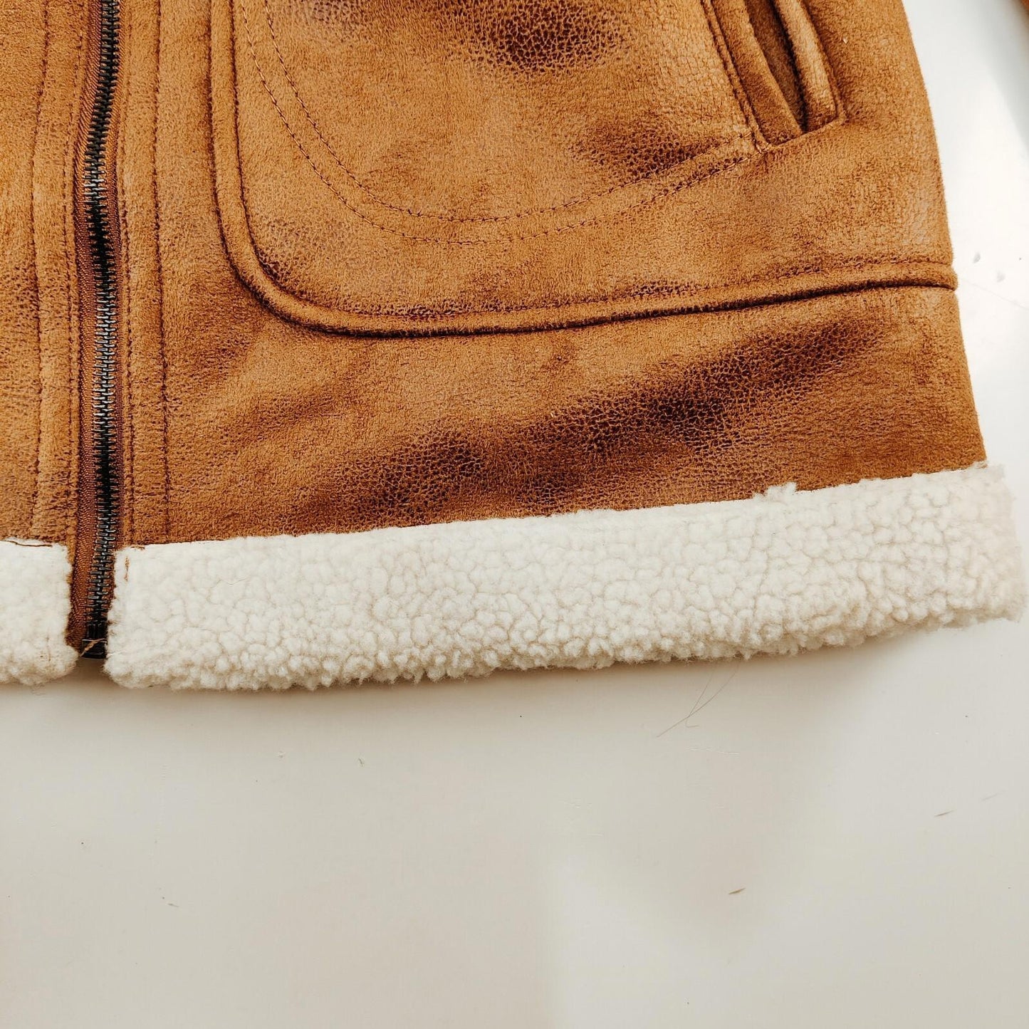 Rachel Roy Faux Shearling Brown Jacket Women's Size S