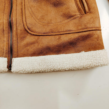 Rachel Roy Faux Shearling Brown Jacket Women's Size S
