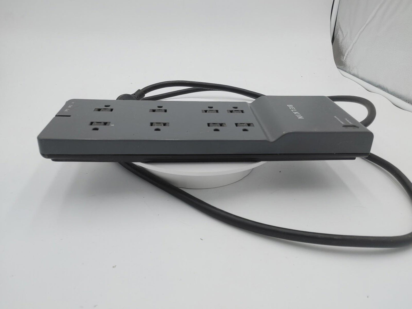 Belkin BE108200-06 8 port Power Strip Surge Protector Grey Tested Working - Fair