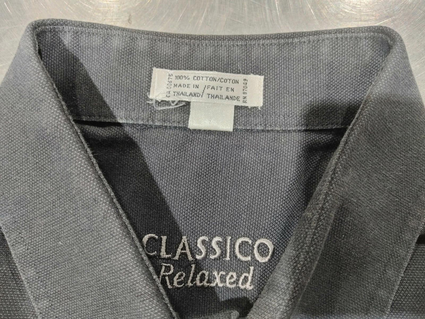 Excellent Condition Classico Relaxed Casual Button Shirt Blue 100% Cotton Size L