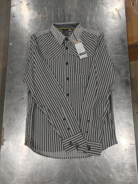 Brand New J.C. Rags Men's Striped 975 Gunmetal Button Shirt Grey Size XXL