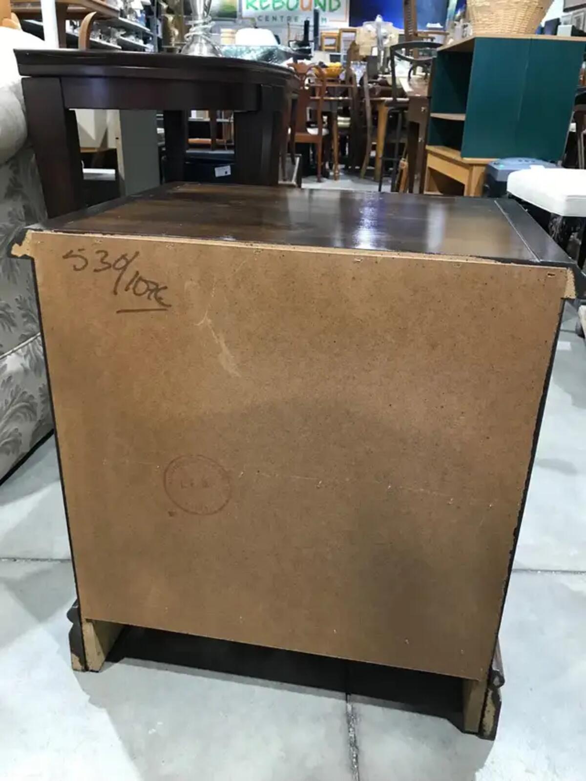 2-Drawer Wooden Nightstand with Brass Hardware 23’ x 22’ x 18’