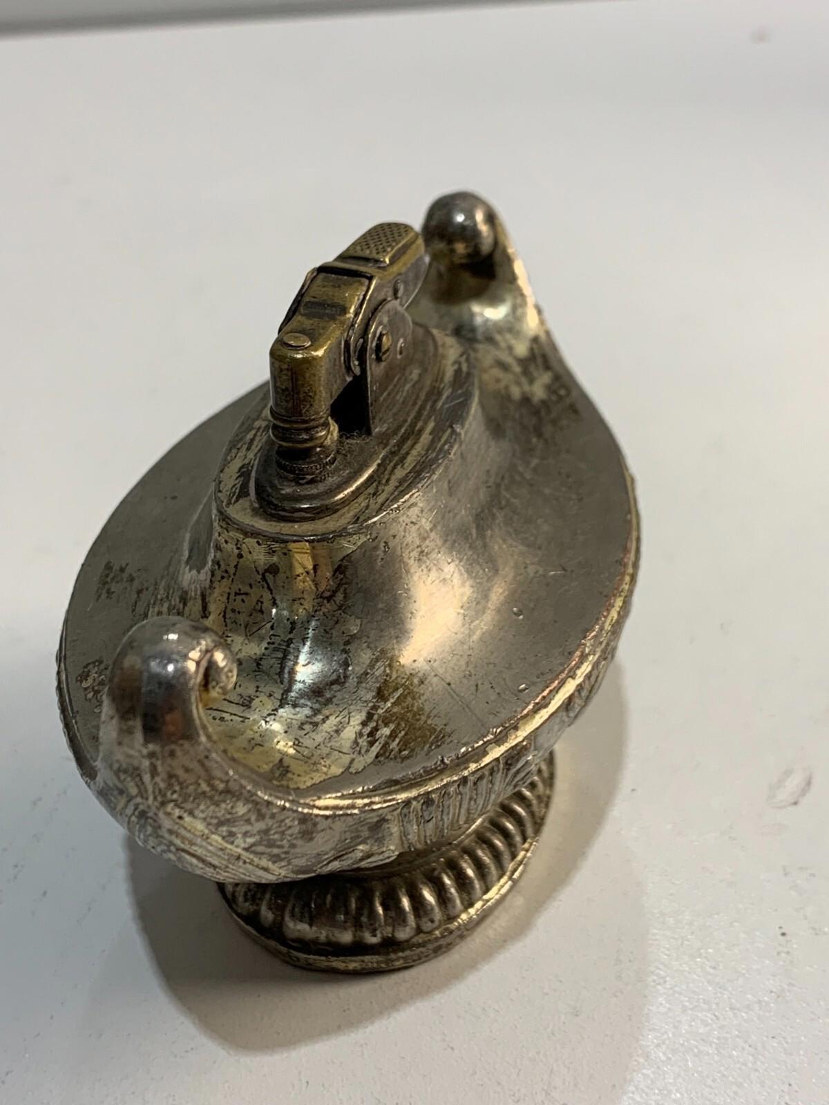 Vintage Aladdin Genie Lamp Style Tabletop Cigarette Lighter