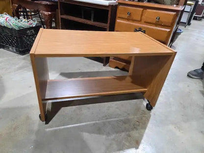 Rolling Table with Shelf