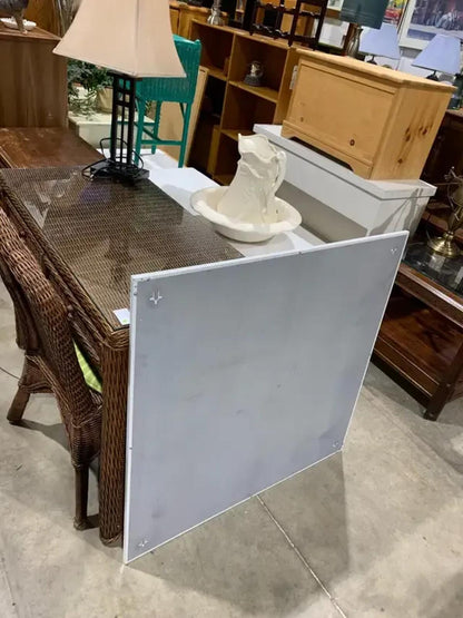 36” White/Chrome Framed Square Wall Mirror -4 available
